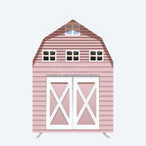 Aperturee Aperturee Rustic Pink Farm House Barn Door Arch Party Backdrop